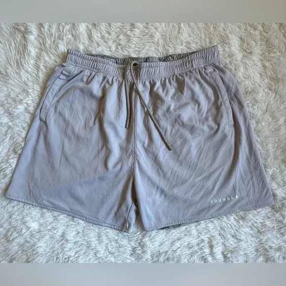 YoungLA Reversible Shorts Men’s XL x 6.5” Tree Camo Mesh Active Gym Athletic - Picture 3 of 14